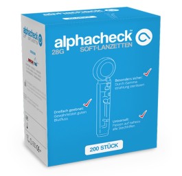 ALPHACHECK Lancettes SOFT 28G 200 pce