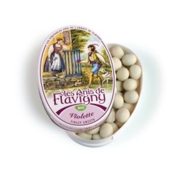 LES ANIS DE FLAVIGNY Bonbons violette bio box 50 g