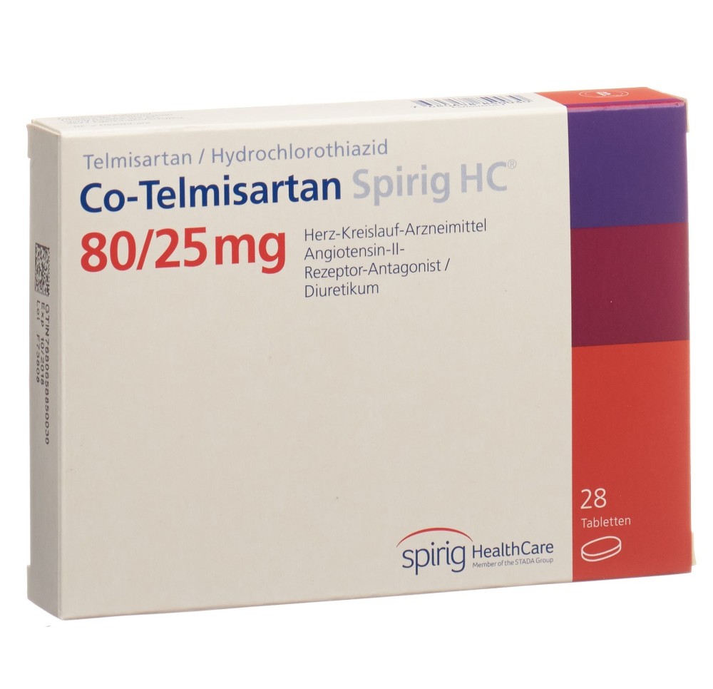 CO-TELMISARTAN Spirig HC cpr 80/25 mg 28 pce CO-TELMISARTAN Spirig HC cpr 80/25 mg 28 pce