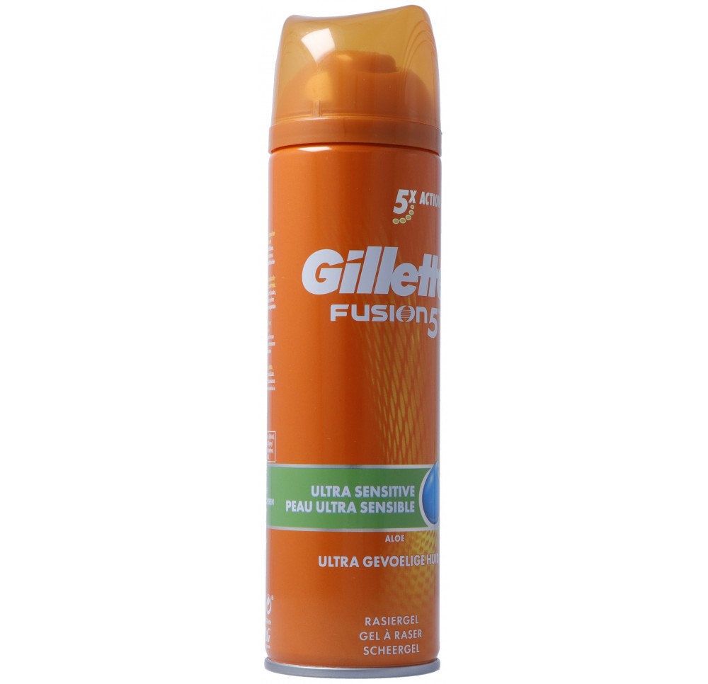 GILLETTE Fusion5 gel Ultra Sensitive bte 200 ml