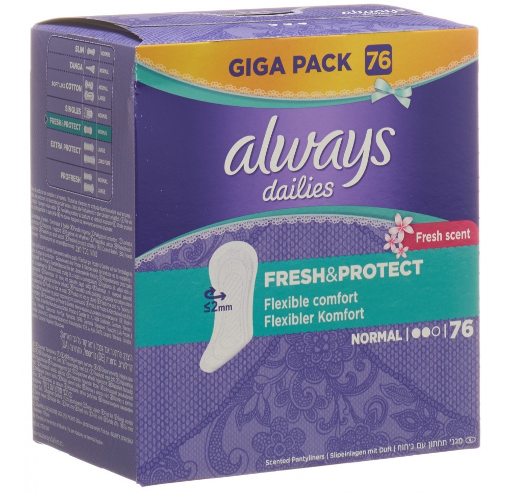 ALWAYS Protège-slip Fresh&Prot Nor Fr Giga 76 pce