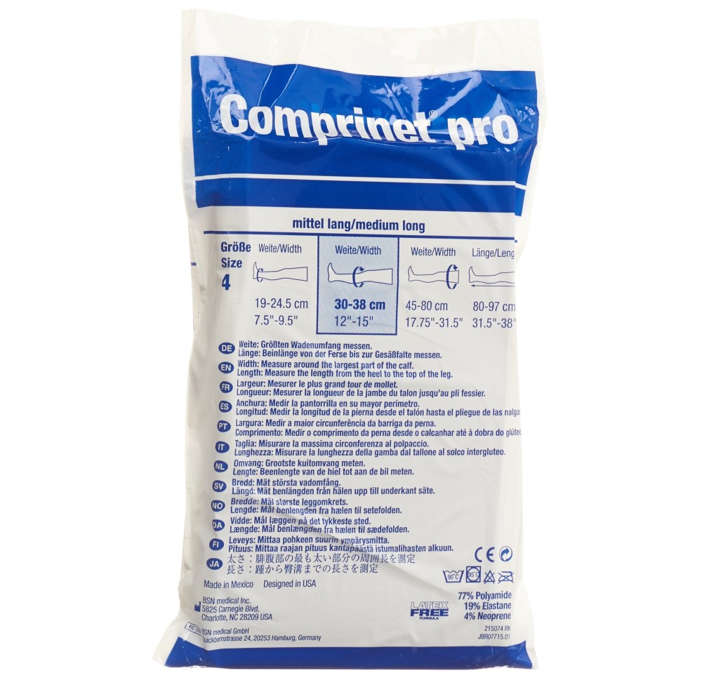 COMPRINET PRO thrombo a-g Gr2 long blan 1 paire