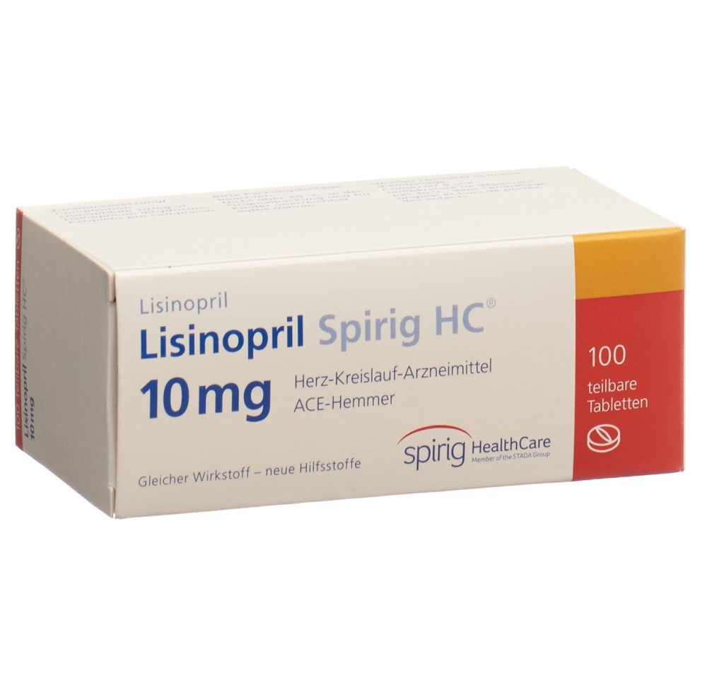 LISINOPRIL Spirig HC cpr 10 mg 100 pce LISINOPRIL Spirig HC cpr 10 mg 100 pce