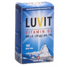 LUVIT Vitamine D3 Mini-Comprimés bte 100 pce