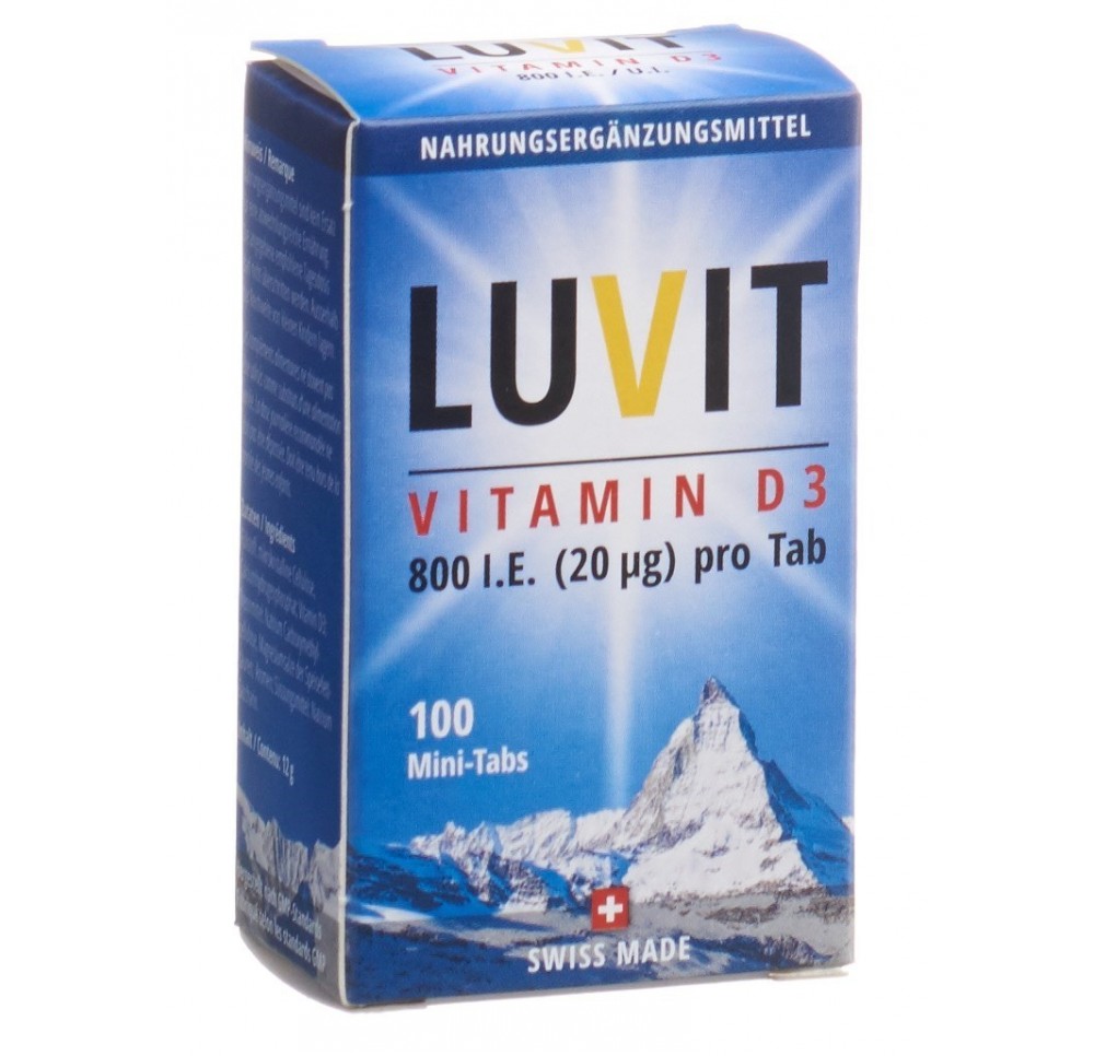 LUVIT Vitamine D3 Mini-Comprimés bte 100 pce