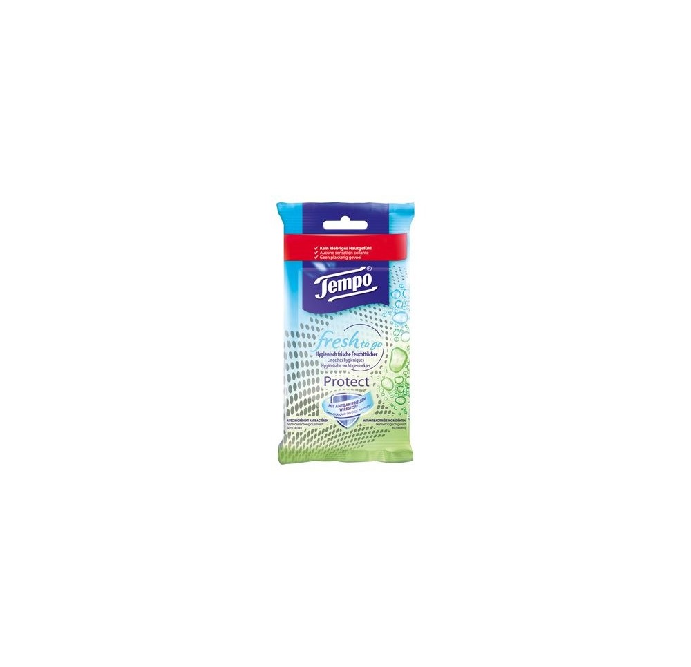 TEMPO lingettes humide pour mains Protect 10 pce