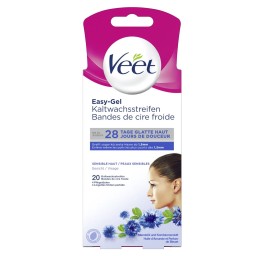 VEET band cire froide visage peaux sens 20 pce