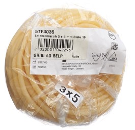 GRIBI tube en latex 3x5mm 10m non stérile rouleau
