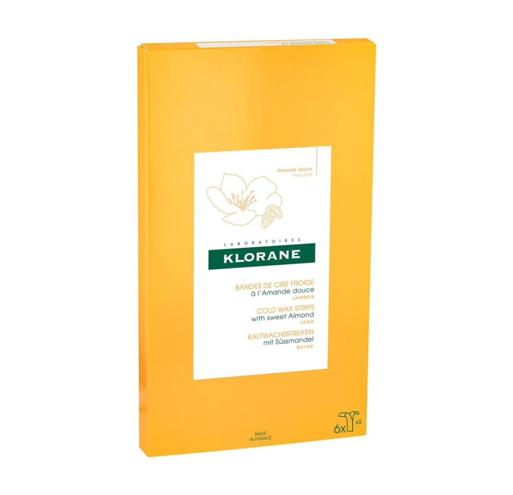 KLORANE Bandes dépilatoires jambes 2 x 6 pce