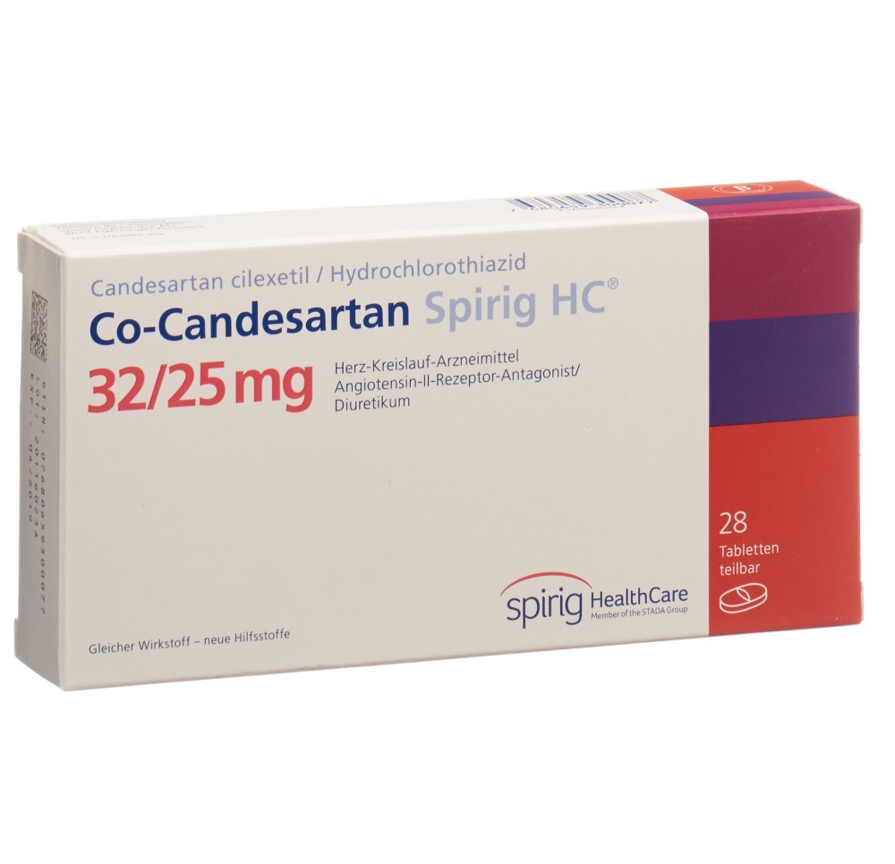 CO-CANDESARTAN Spirig HC cpr 32/25mg 28 pce CO-CANDESARTAN Spirig HC cpr 32/25mg 28 pce