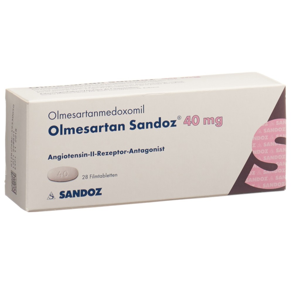 OLMESARTAN Sandoz cpr pell 40 mg 28 pce OLMESARTAN Sandoz cpr pell 40 mg 28 pce