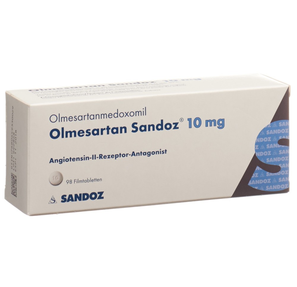 OLMESARTAN Sandoz cpr pell 10 mg 98 pce OLMESARTAN Sandoz cpr pell 10 mg 98 pce