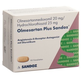 OLMESARTAN PLUS Sandoz cpr pell 20/25mg 98 pce