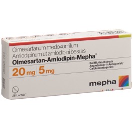 OLMESARTAN-AMLODIPIN Mepha cpr pell 20/5mg 28 pce