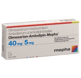 OLMESARTAN-AMLODIPIN Mepha cpr pell 40/5mg 28 pce