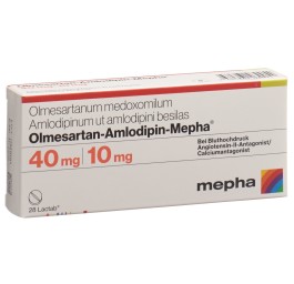 OLMESARTAN-AMLODIPIN Mepha cpr pell 40/10mg 28 pce