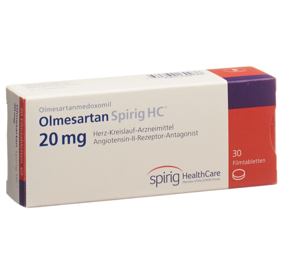 OLMESARTAN Spirig HC cpr pell 20 mg 30 pce OLMESARTAN Spirig HC cpr pell 20 mg 30 pce