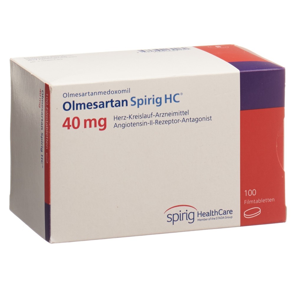 OLMESARTAN Spirig HC cpr pell 40 mg 100 pce OLMESARTAN Spirig HC cpr pell 40 mg 100 pce