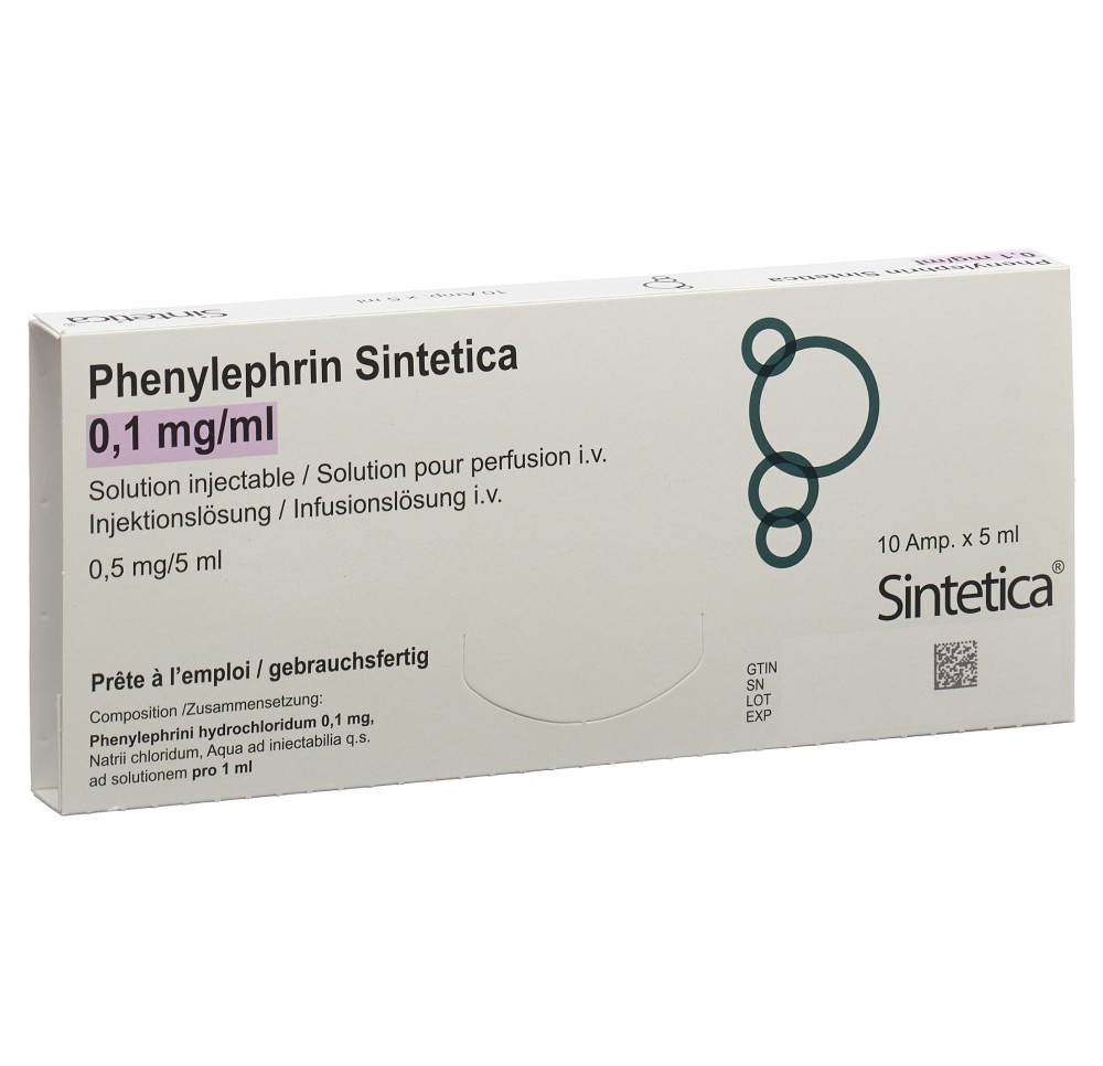 PHENYLEPHRIN Sintetica 0.5 mg/5ml 10 amp 5 ml