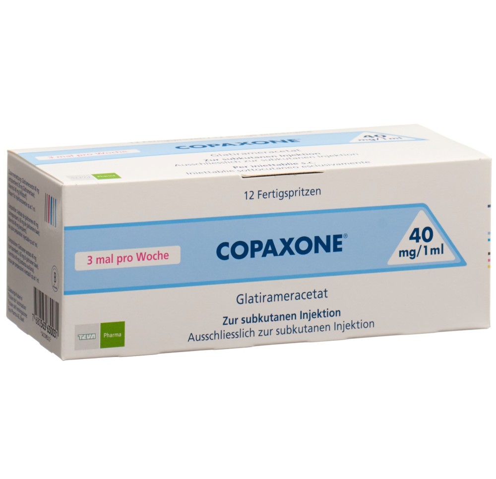 COPAXONE sol inj 40 mg/ml ser pré 12 x 1 ml COPAXONE sol inj 40 mg/ml ser pré 12 x 1 ml
