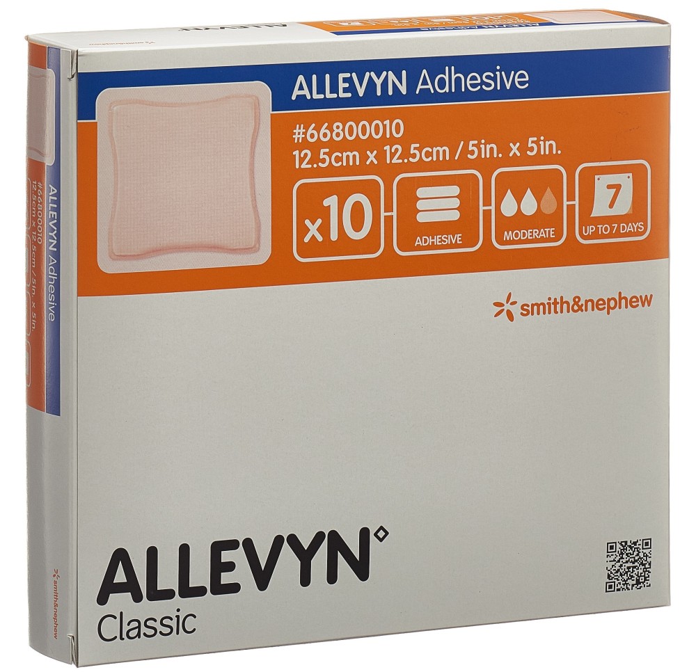 ALLEVYN ADHESIVE pansem adhésif 12.5x12.5cm 10 pce ALLEVYN ADHESIVE pansem adhésif 12.5x12.5cm 10 pce