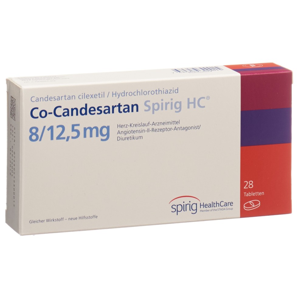 CO-CANDESARTAN Spirig HC cpr 8/12.5mg 28 pce CO-CANDESARTAN Spirig HC cpr 8/12.5mg 28 pce