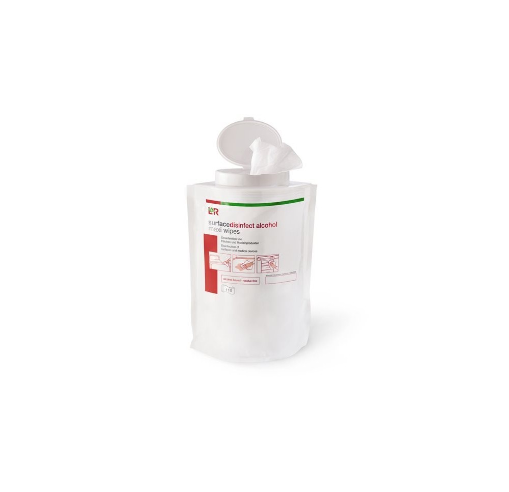 L+R surfacedisinfect alcohol maxi wipes 110 pce L+R surfacedisinfect alcohol maxi wipes 110 pce