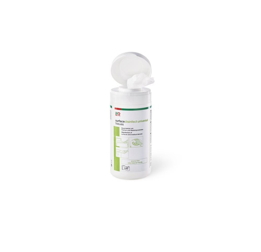 L+R surfacedisinfect universal tissues bte 100 pce