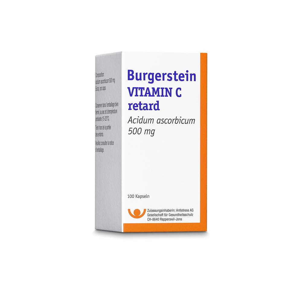 BURGERSTEIN Vitamine C caps ret 500 mg bte 100 pce