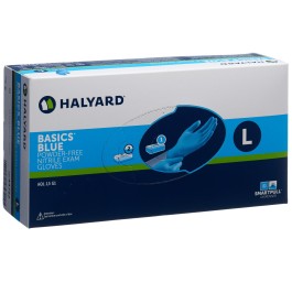 HALYARD Gants d'examen L Nitril Bas bleu 200 pce