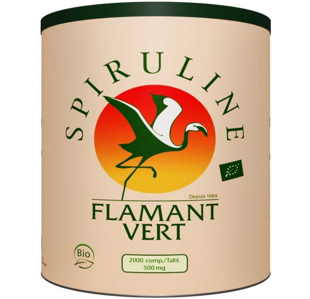 SPIRULINE Flamant Vert bio cpr 500 mg bte 2000 pce