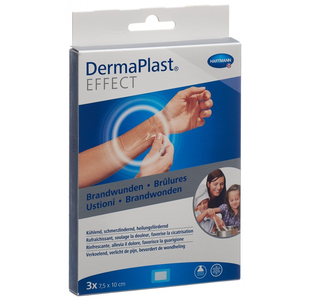 DERMAPLAST Effect pansement brûlure 75x100mm 3 pce