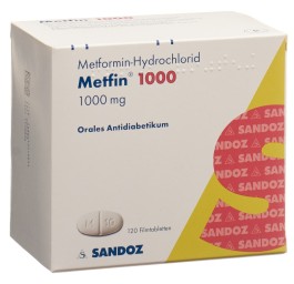 METFIN cpr pell 1000 mg 120 pce