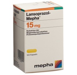 LANSOPRAZOL Mepha caps 15 mg bte 100 pce