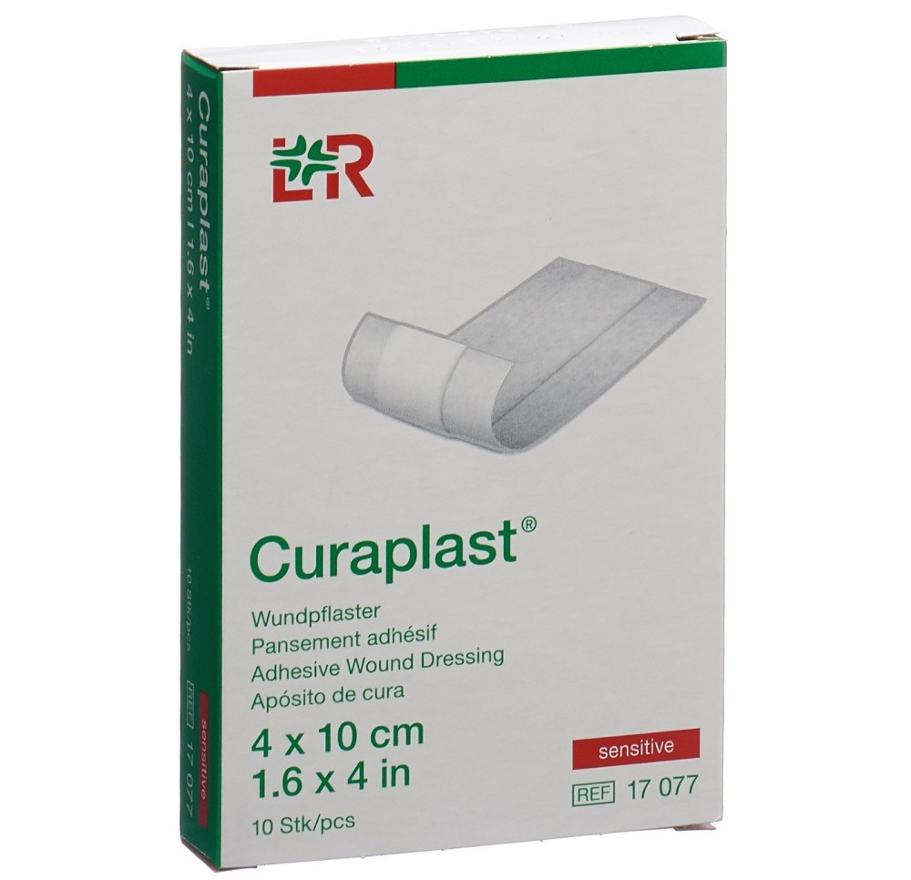CURAPLAST pans adhésif 4cmx10cm chair 10 pce CURAPLAST pans adhésif 4cmx10cm chair 10 pce