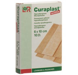 CURAPLAST pans adhésif 6cmx10cm chair 10 pce