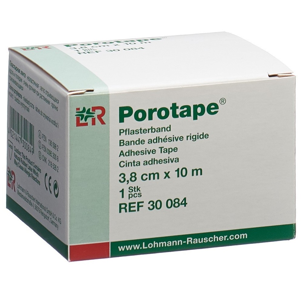 POROTAPE bande adhésive 10mx3.8cm non élast POROTAPE bande adhésive 10mx3.8cm non élast