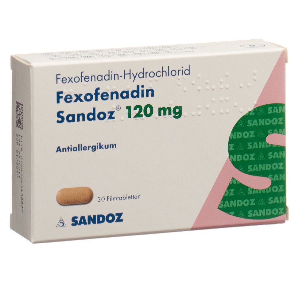 FEXOFENADINE Sandoz cpr pell 120 mg 30 pce