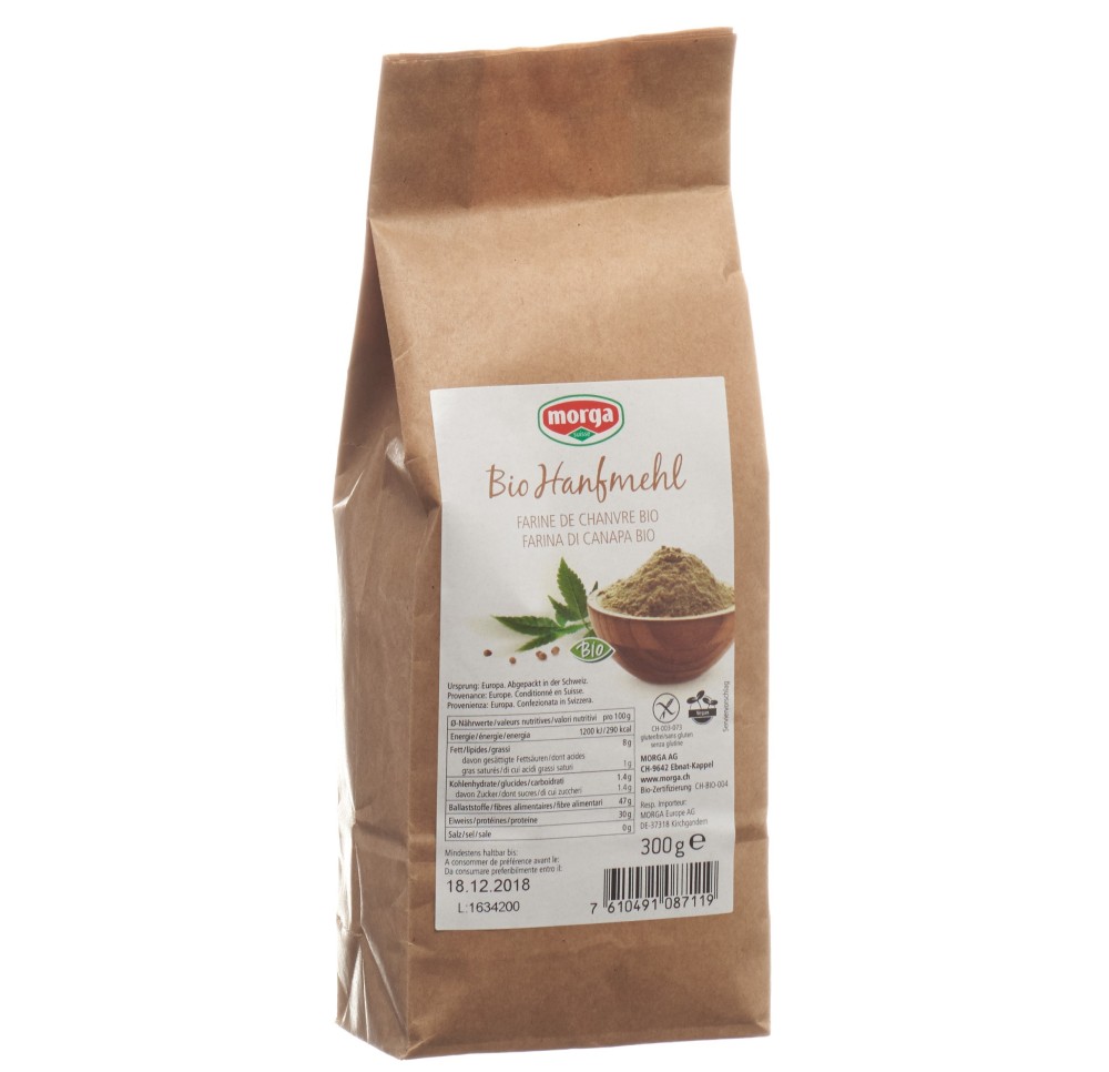MORGA Farine de chènevis bio s gluten sach 300 g