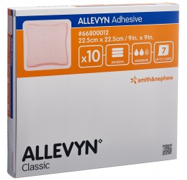 ALLEVYN ADHESIVE pansem adhésif 22.5x22.5cm 10 pce