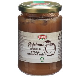 MORGA Compote de pomme bourgeon bio verre 360 g