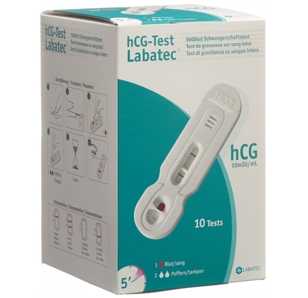 HCG-TEST LABATEC test grosse sang kits prof 10 pce