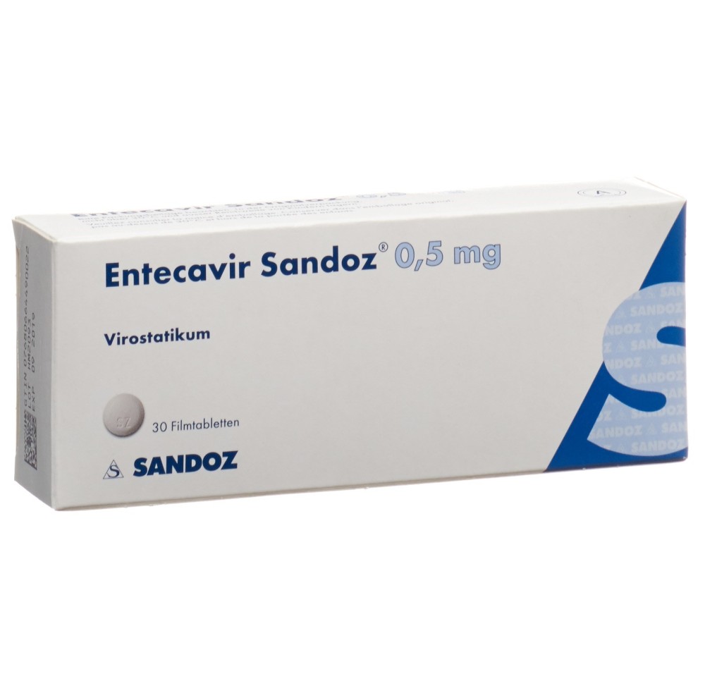 ENTECAVIR Sandoz cpr pell 0.5 mg 30 pce ENTECAVIR Sandoz cpr pell 0.5 mg 30 pce