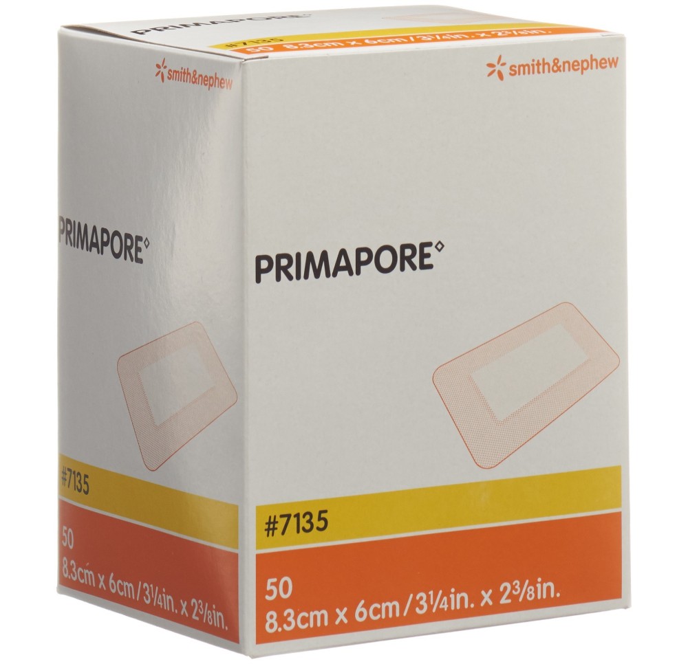 PRIMAPORE pansement adhésif 8.3x6cm stérile 50 pce