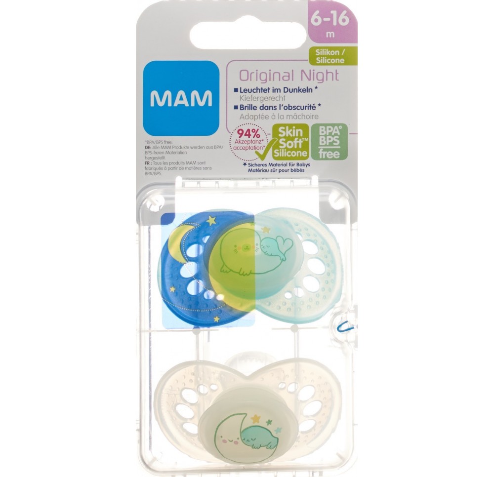 MAM Night lolette sili 6-16m Unisex 2 pce