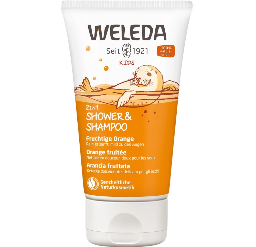WELEDA KIDS 2en1 shower&shampoo orange tb 150 ml