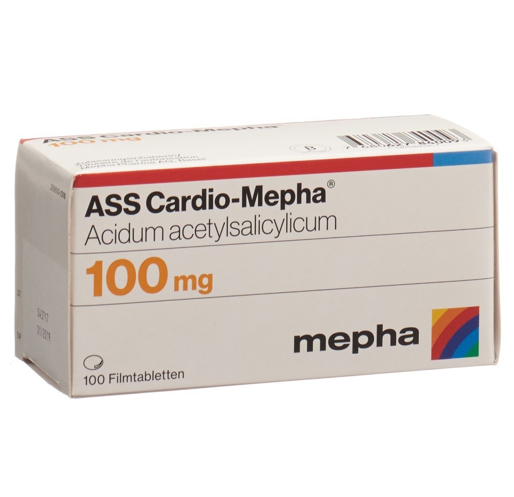 ASS CARDIO Mepha cpr pell 100 mg 100 pce ASS CARDIO Mepha cpr pell 100 mg 100 pce