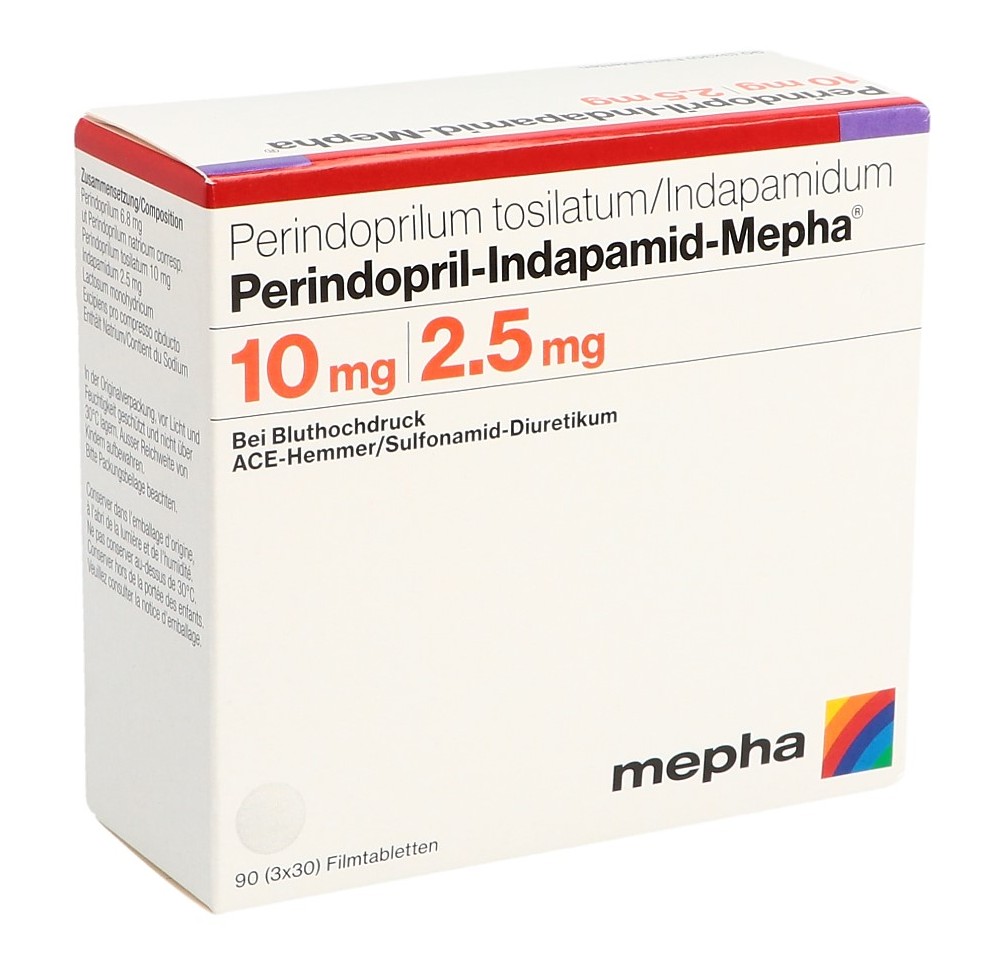 PERINDOPRIL Indapamid-Mepha 10/2.5 bte 90 pce PERINDOPRIL Indapamid-Mepha 10/2.5 bte 90 pce