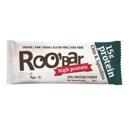ROOBAR barre protéinée crue chia&spiruli 60 g