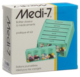 SAHAG Medi-7 pilulier 7 jours 4 cases jo turq fr